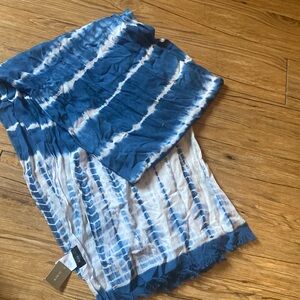 J. Crew scarf, blue/white, NWT